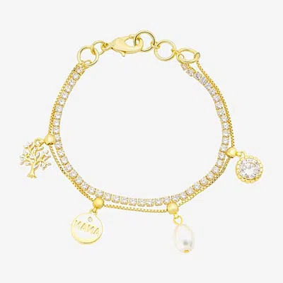 Footnotes Womens 9 3/4 Inch Box Round Chain Bracelet In Transparent