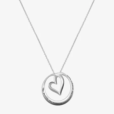 Footnotes Womens Sterling Silver Round 16 Inch Pendant Necklace In Transparent
