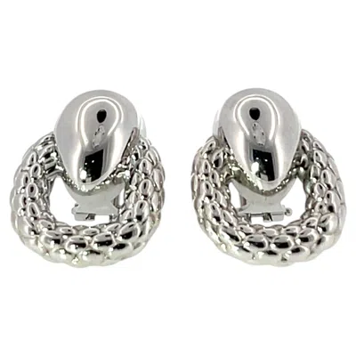 Pre-owned Fope 18ct White Gold Clip Earrings