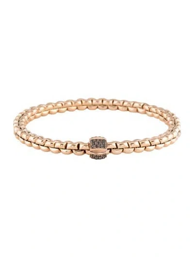 Pre-owned Fope 18k Diamond Eka Flex-it Bracelet, 7" In Multicolor