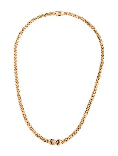 Pre-owned Fope 18k Diamond Solo Pendant Necklace, 17" In Multicolor
