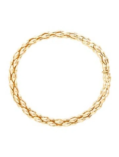 Pre-owned Fope 18k Link Chain Necklace, 17.25" In Multicolor