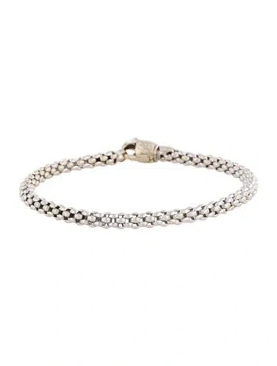 Pre-owned Fope 18k Mesh Link Bracelet, 7" In Multi