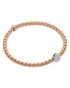Fope 18k Rose Gold Eka Diamond Bangle Bracelet In Gold