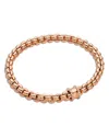Fope 18k Rose Gold Eka Diamond Rondelle Flex'it Bracelet In Gold