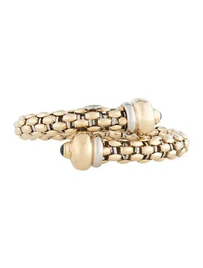 Pre-owned Fope 18k Sapphire Novecento Woven Bracelet, 6.5" In Multicolor