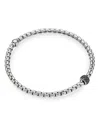 Fope 18k White Gold Eka Black Diamond Rondelle Box Link Flex Bracelet In White Gold