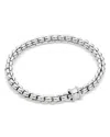 Fope 18k White Gold Eka Diamond Rondelle Flex'it Bracelet In Metallic