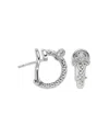 Fope 18k White Gold Prima Diamond White Gold Flex'it Hoop Earrings In Metallic