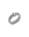 Fope 18k White Gold Vendome Diamond Rondelle Flex'it Ring In Metallic