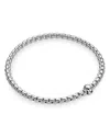 Fope 18k Yellow Gold Eka Black Diamond Rondelle Box Link Flex Bracelet In White Gold