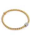 Fope 18k Yellow Gold Eka Diamond Flex'it Bracelet In Gold