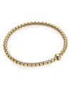 Fope 18k Yellow Gold Eka Diamond Rondelle Box Link Flex Bracelet In Yellow Gold