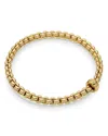 Fope 18k Yellow Gold Eka Polished Rondelle Box Link Flex Bracelet In Gold