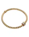 Fope 18k Yellow Gold Eka Tri Tone Rondelle Bead Bangle Bracelet In Gold
