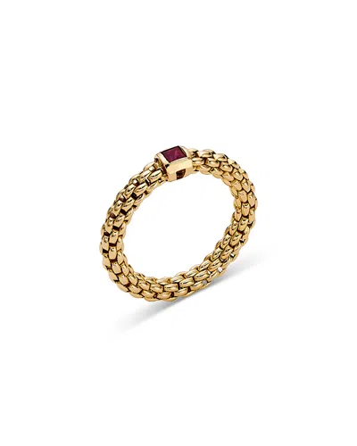 Fope 18k Yellow Gold Souls Ruby Flex'it Ring