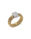 Fope 18k Yellow Gold Vendome Diamond Flex'it Ring In Gold