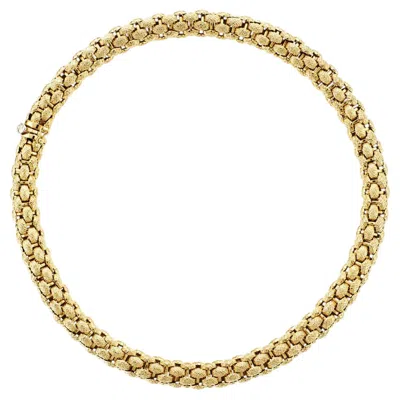 Pre-owned Fope Textured Love Nest Round Necklace In Multiple