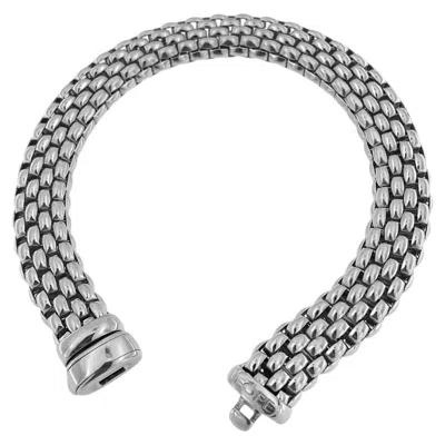 Pre-owned Fope White Gold Brick Bracelet