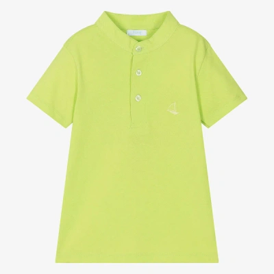 Foque Kids' Boys Green Cotton Polo Shirt