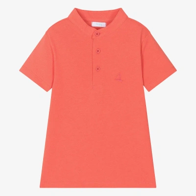 Foque Kids' Boys Orange Cotton Polo Shirt