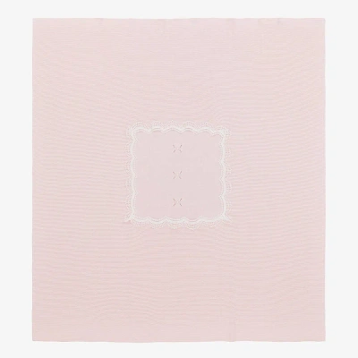 Foque Girls Pink Cotton Knit Baby Blanket (96cm)