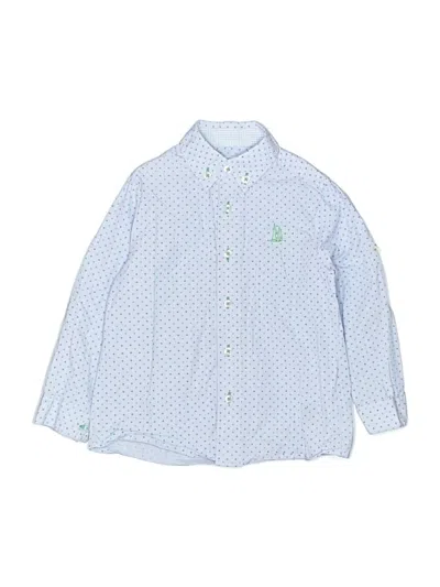 Pre-owned Foque Kids' Long Sleeve Button Down Shirt In Blue