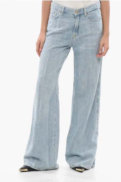 For All 7 Mankind Flared Lotta Jeans With Logo Button 29cm