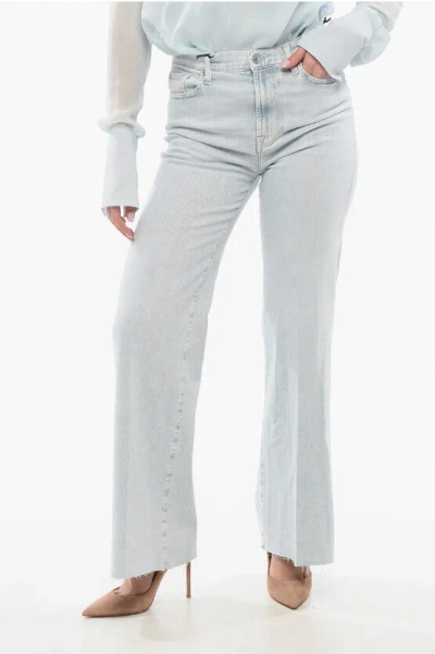 For All 7 Mankind Frayed Hem Dojo Flared Jeans 28cm