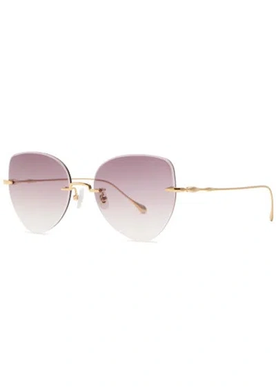 For Art's Sake Fifi 18kt Gold-plated Cat-eye Sunglasses
