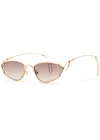 For Art's Sake Ornate Cat-eye Sunglasses In Gold