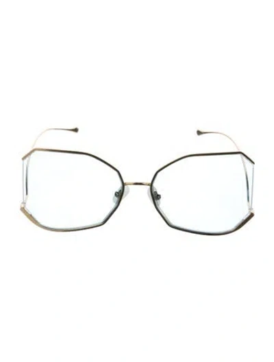 Pre-owned For Art's Sake Painter Oversize Eyeglasses In Silver