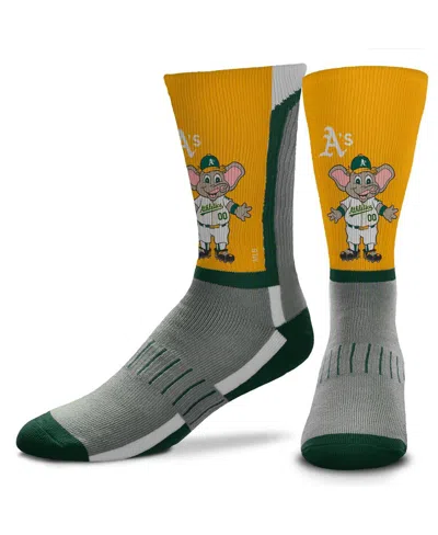 For Bare Feet Men's  Oakland Athletics Mascot Snoop V-curve Crew Socks In Multi