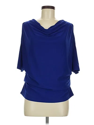 Pre-owned For Cynthia 3/4 Sleeve Blouse In Blue