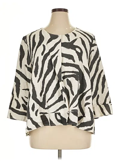 Pre-owned For Cynthia 3/4 Sleeve Blouse In Ivory