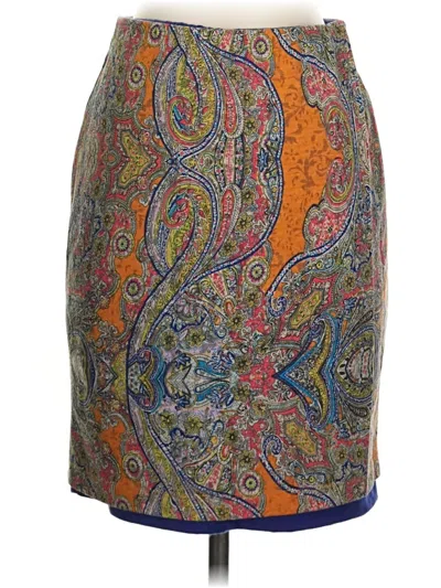 Pre-owned For Cynthia Casual Skirt In Orange