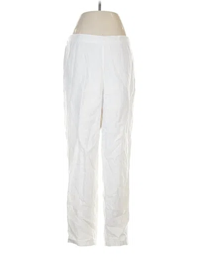 Pre-owned For Cynthia Linen Pants In White