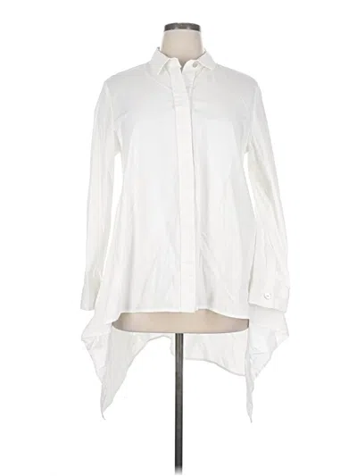 Pre-owned For Cynthia Long Sleeve Blouse In White