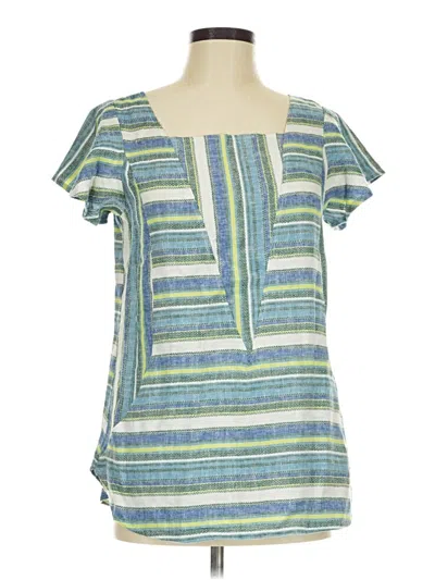 For Cynthia Short Sleeve Blouse In Blue