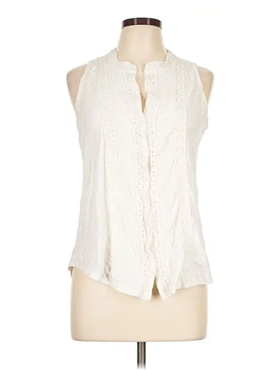 Pre-owned For Cynthia Sleeveless Blouse In Ivory