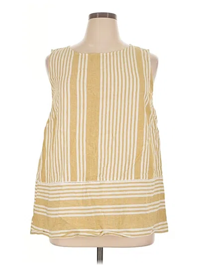 Pre-owned For Cynthia Sleeveless Blouse In Yellow