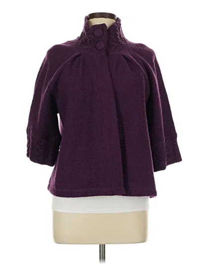 Pre-owned For Cynthia Wool Coat In Purple