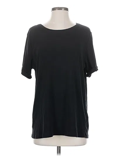 Pre-owned For Days Short Sleeve Top Black Crew Neck Tops