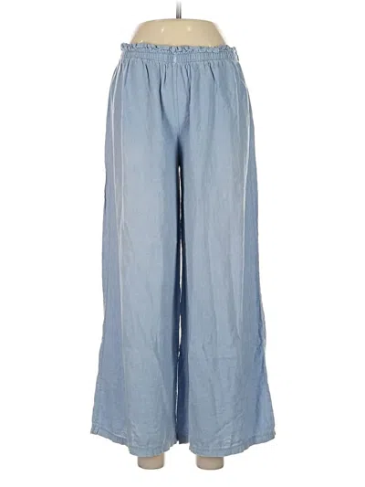 Pre-owned For Her Paris Linen Pants In Blue
