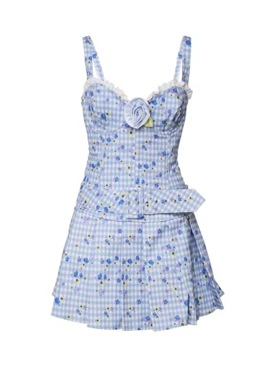 For Love &amp; Lemons Brigitta Minidress In Blue