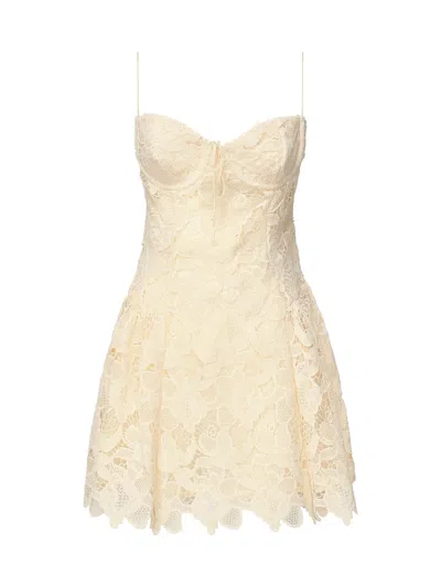 For Love &amp; Lemons Coco Mini Dress In Neutral