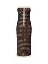 For Love &amp; Lemons Daisy Mae Polka Dot Midi Dress In Brown