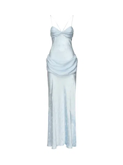For Love &amp; Lemons Daisy Silk Dress In Blue