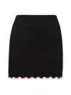 For Love &amp; Lemons Donella Knit Mini Skirt In Black