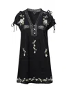 For Love &amp; Lemons Jolene Embroidered Mini Dress In Black